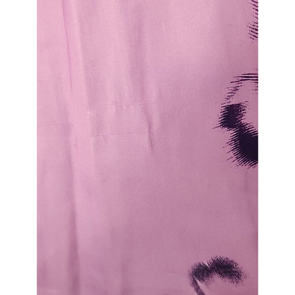 Jennifer Lopez JLO Blouse Large Purple Floral Boho Keyhole Neck Ties - Picture 9 of 15